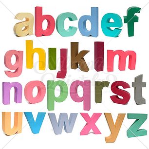 Arquivo de Corte Letras 3D Minúsculas