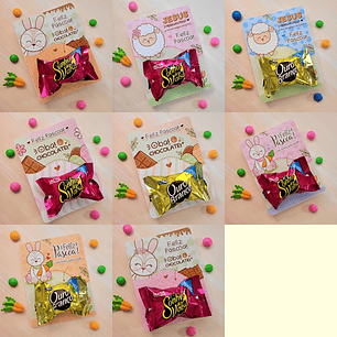 Arquivo Páscoa Card Bombom Coelho e Ovelhinha - Telma Contel