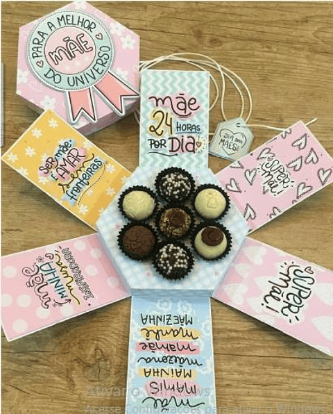 Arquivo de Corte Caixa Explosão Dia das Mães