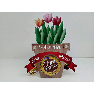 Arquivo de Corte Vaso Bombom Dia das Mães 