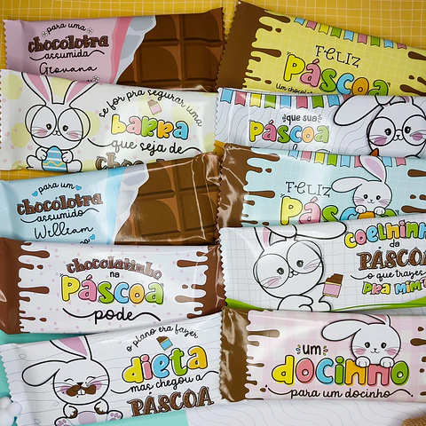 Arquivo Páscoa Rótulo Barra de Chocolate - Vê Moraes
