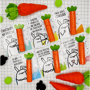 Arquivo Páscoa Card Batom Flork Cenoura