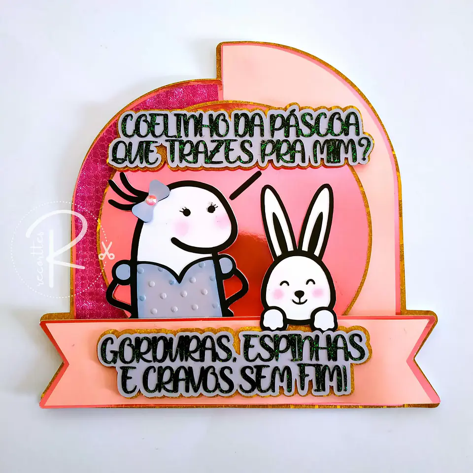 Arquivo Topo de Bolo Páscoa Flork Gorduras, Espinhas e Cravos 1