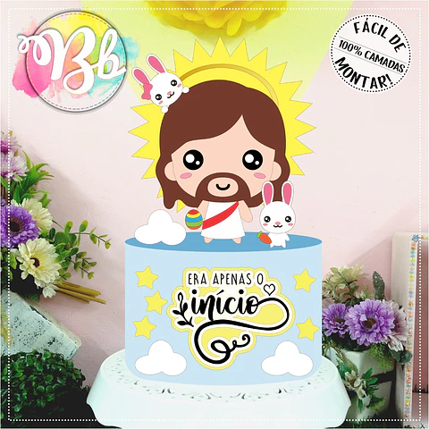 Arquivo Topo de Bolo Páscoa Cristã Era Apenas o Inicio - EM CAMADAS