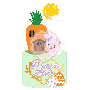 Arquivo de Corte Páscoa Topo Topo Coelhinha 