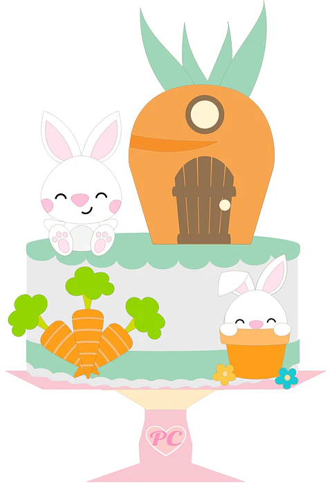 Arquivo de Corte topo Casa Cenoura Coelhinhos da Páscoa