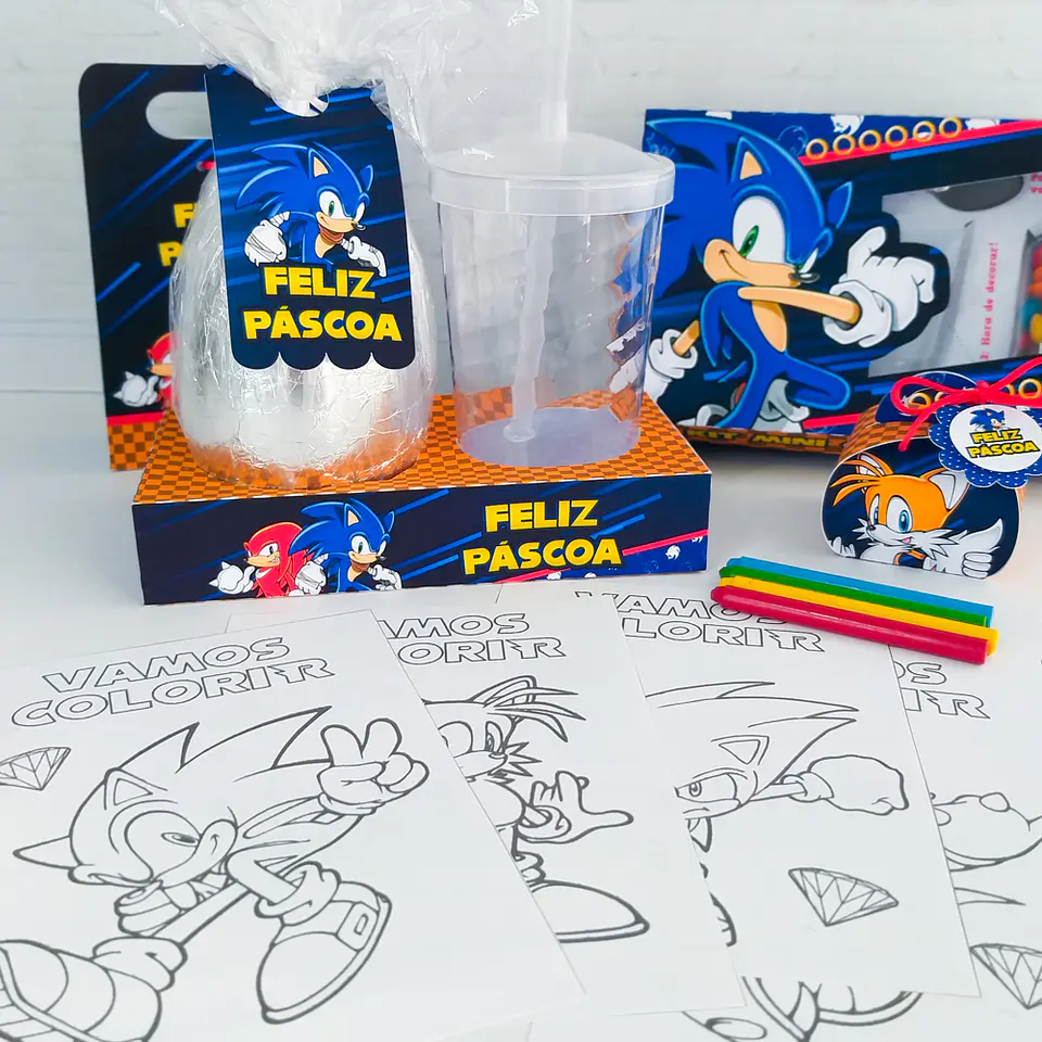 Arquivo Páscoa Kit Sonic - Chuvinha de Papel 6