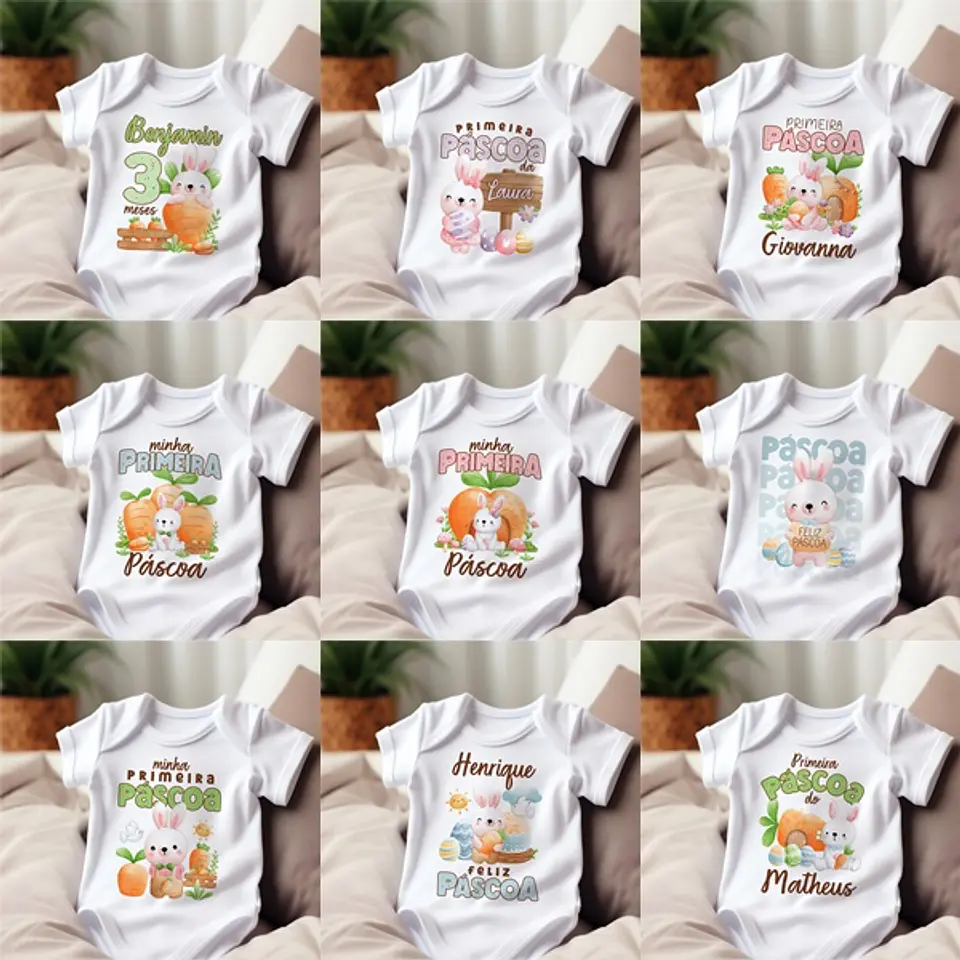 Arquivo Sublimação Body Infantil Páscoa 1