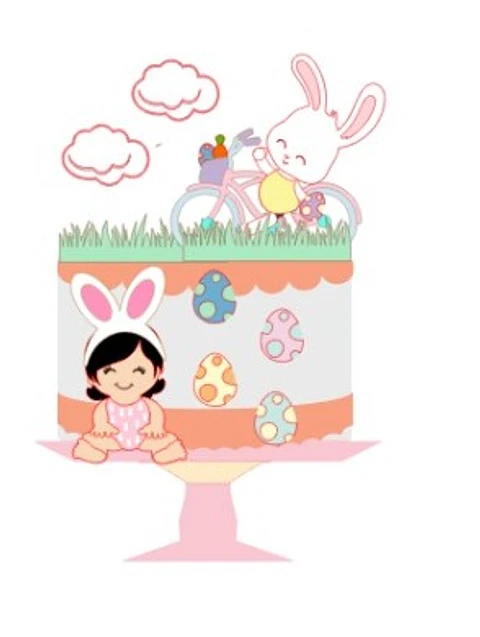 Arquivo de Corte Topo Páscoa Bicicleta