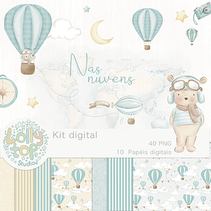 KIT DIGITAL - NAS NUVENS URSINHO BALOEIRO - ILUSTRAÇÕES - LOLLYTOP