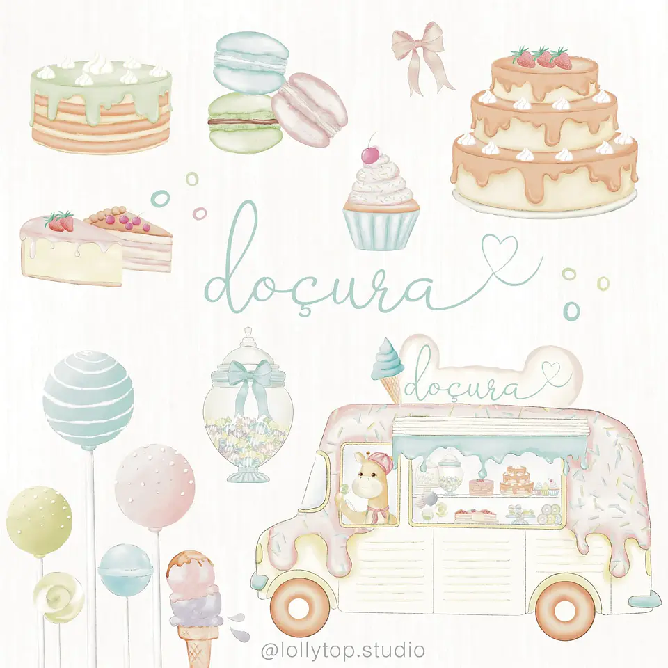 KIT DIGITAL Doçura - Ilustrações - LOLLYTOP 1