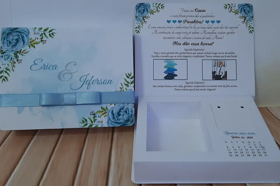 ARQUIVO DE CORTE CAIXA CONVITE PADRINHOS CASAMENTO MOLDE 1