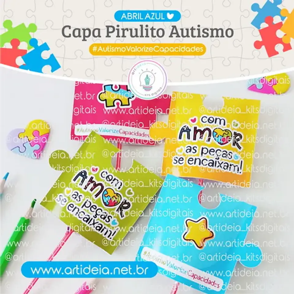 Arquivo Capa Pirulito Quebra Cabeça Autismo - ART IDEIA 1