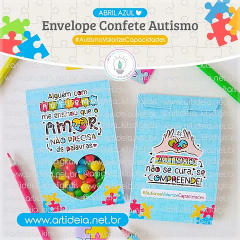 Arquivo Envelope Confete Autismo - ART IDEIA