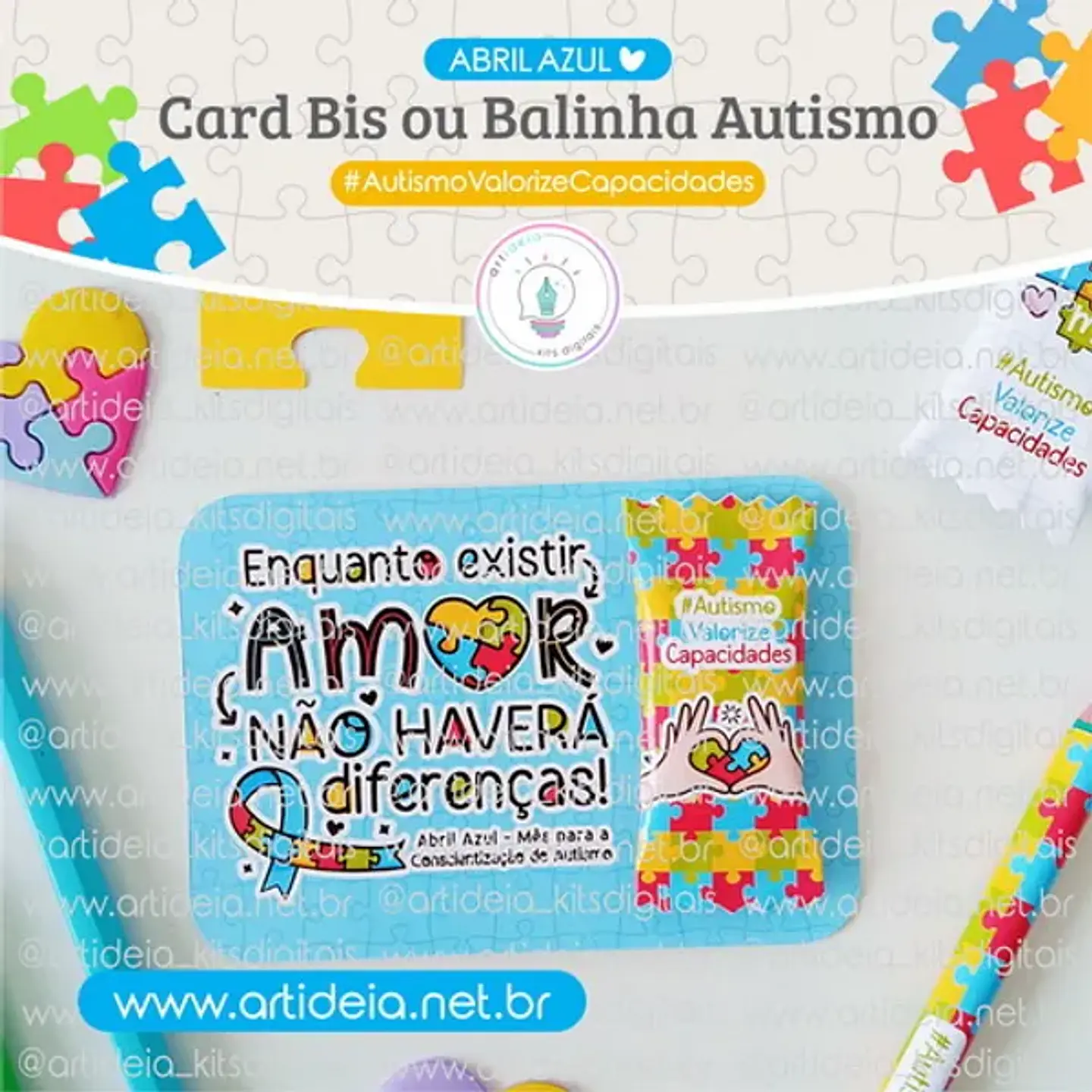 Arquivo Card Bis ou Balinha Autismo - Art Ideia 1