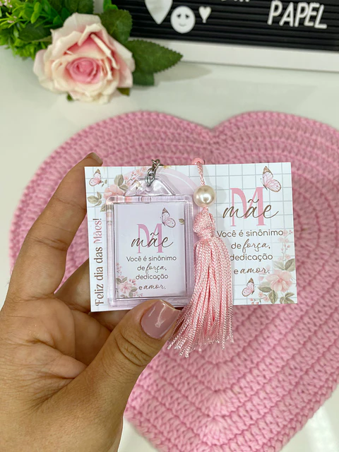 Arquivo Card Chaveiro Acrilico Dia das Mães - Arte com Papel