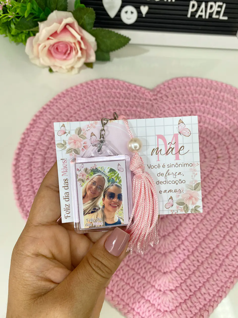 Arquivo Card Chaveiro Acrilico Dia das Mães - Arte com Papel 2