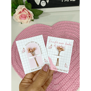  Arquivo Card Flor Sempre Viva Dia das Mães - Arte com Papel