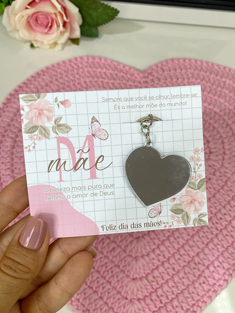 Arquivo Card Chaveiro Espelho Dia das Mães - Arte com Papel