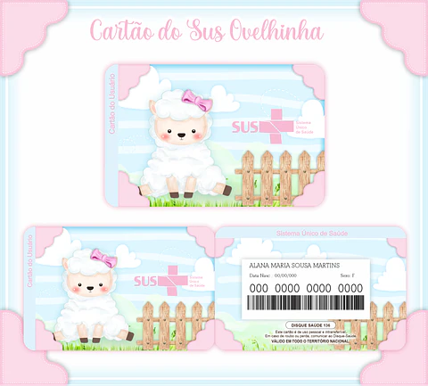 Arquivo cartão do sus ovelhinha