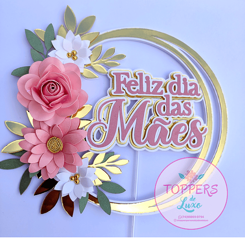 Arquivo Topo de Bolo Dia das Mães