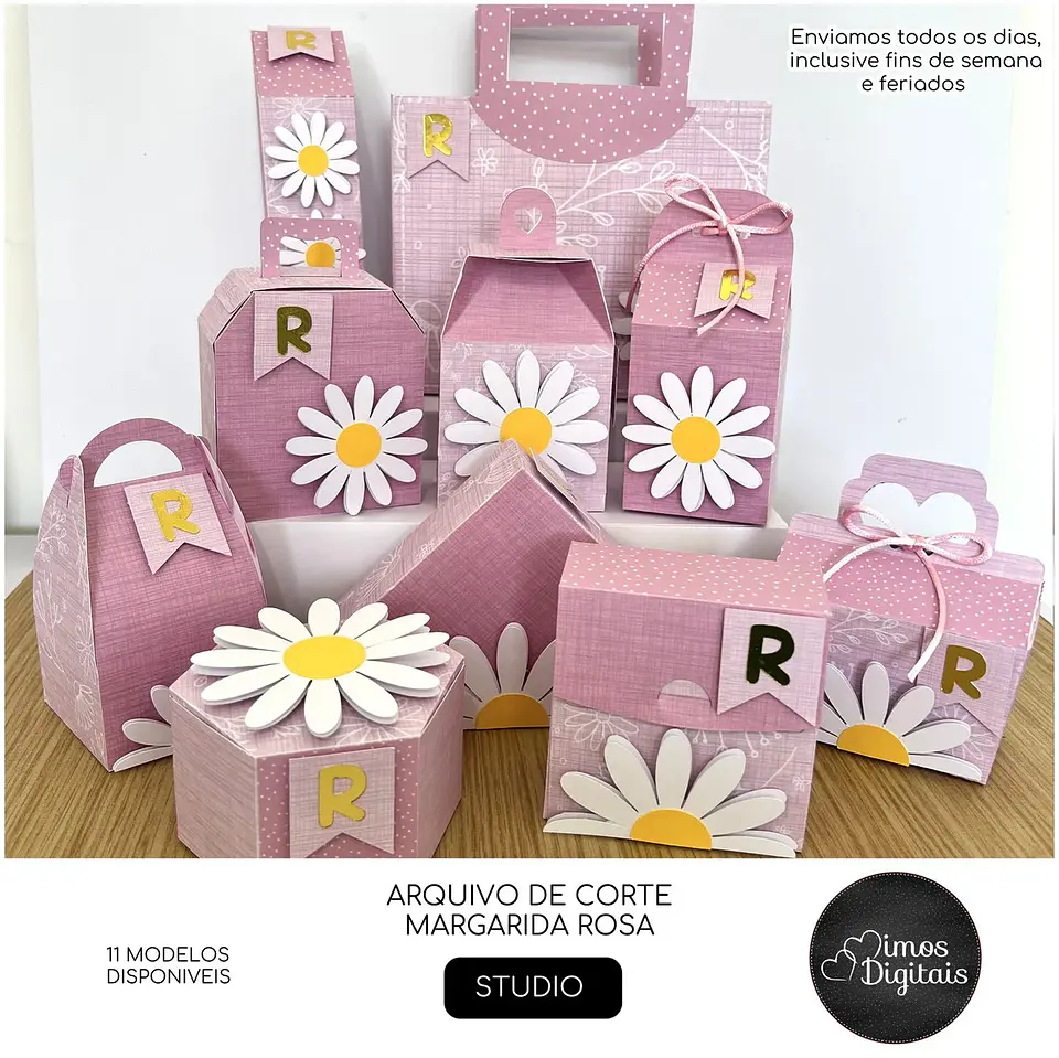 Arquivo de Corte Margaridas Rosa 1