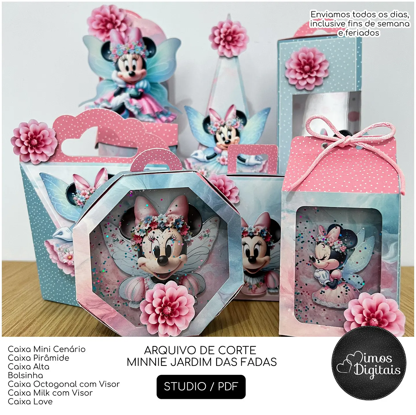 Arquivo de Corte Minnie Jardim das Fadas 1