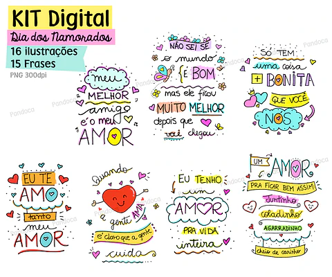   Kit digital dia dos namorados - pandoca