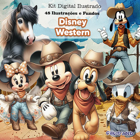 Kit Digital Disney Cowboy - Illustradeb