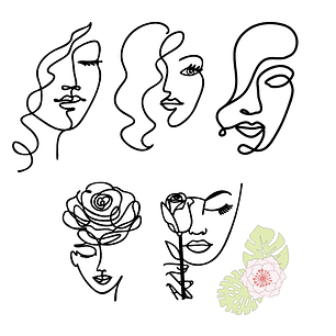 Arquivo de Corte Topo Rostos Linhas