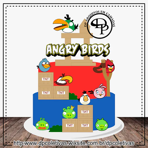 Arquivo de Cortes Topo Angry Birds em Camadas