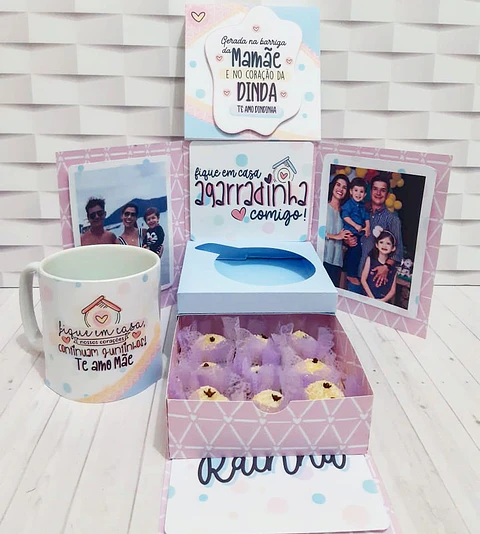 Arquivo de corte caixa explosão dia das mães - mamãe dinda - Pamella