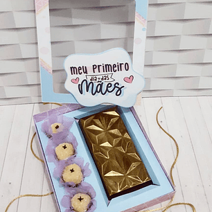 Arquivo Caixa Barra de Chocolate com Doces Dia das Mães
