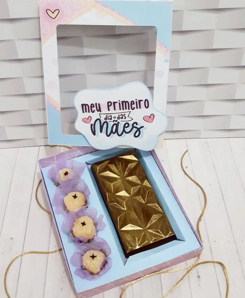 Arquivo Caixa Barra de Chocolate com Doces Dia das Mães 2