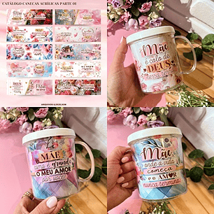 Arquivo Faixa para Caneca Acrílica Dia das mães - Ilustracin