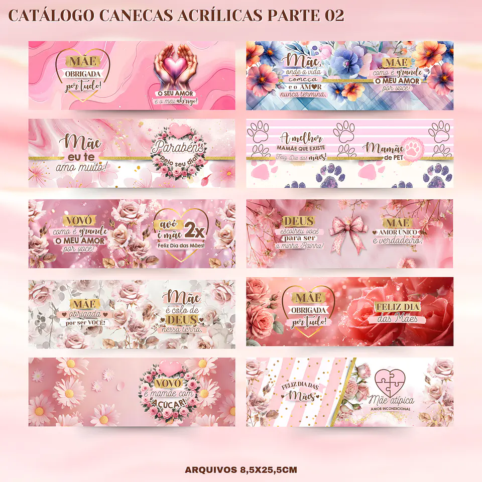 Arquivo Faixa para Caneca Acrílica Dia das mães - Ilustracin 2