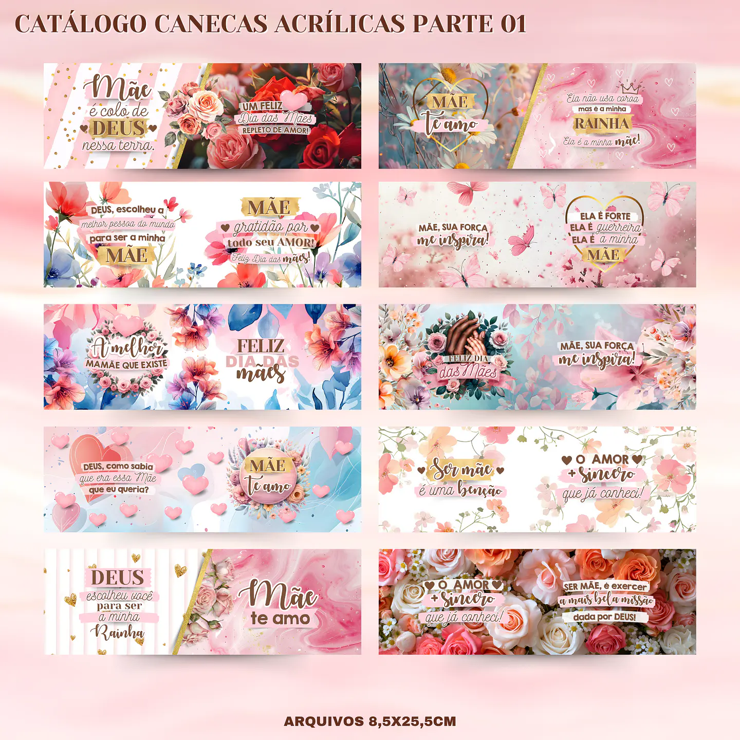 Arquivo Faixa para Caneca Acrílica Dia das mães - Ilustracin 3