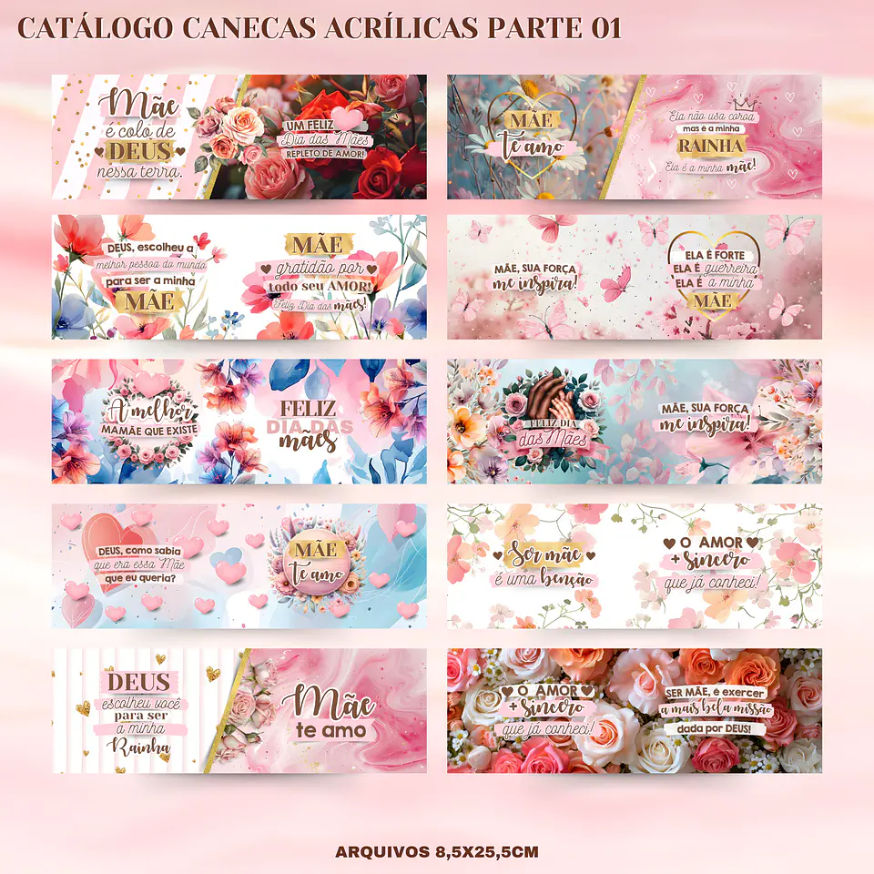 Arquivo Faixa para Caneca Acrílica Dia das mães - Ilustracin 3
