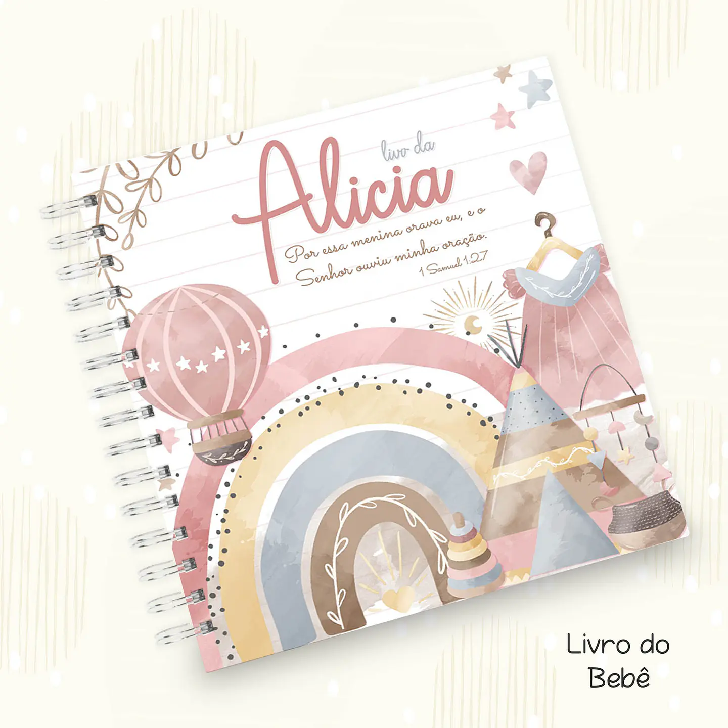 Arquivo Encadernação Baby Brinquedos Boho Menino e Menina - Fuxicando com Arte 8