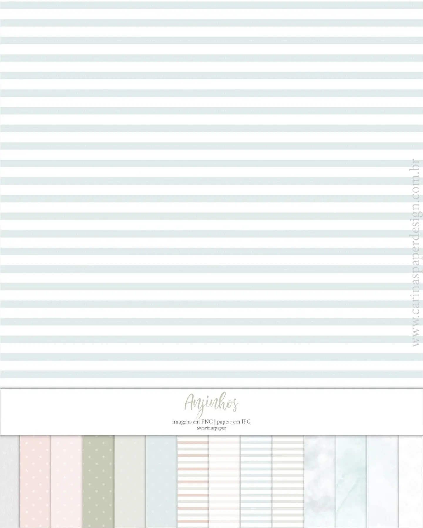 Kit Digital Anjinhos Aquarela - Carinas Paper 7