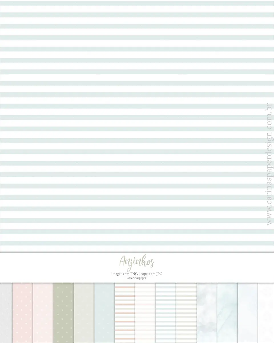 Kit Digital Anjinhos Aquarela - Carinas Paper 7