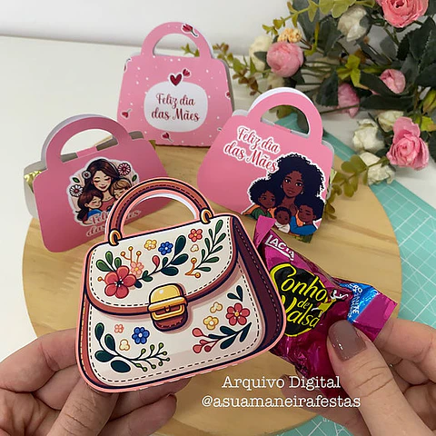Arquivo Porta Bombom Bolsinha Dia das Mães - A Sua Maneira Festas