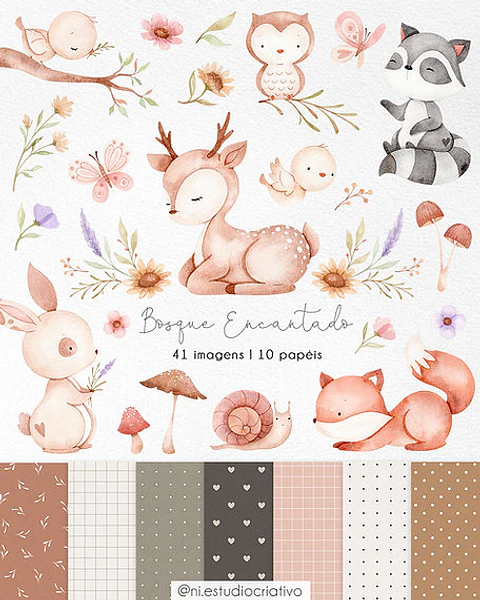 Kit Digital Bosque Encantado - Ni Estudio
