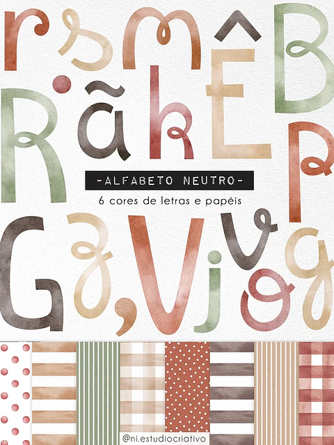 Kit Digital Alfabeto Neutro - Ni Estudio