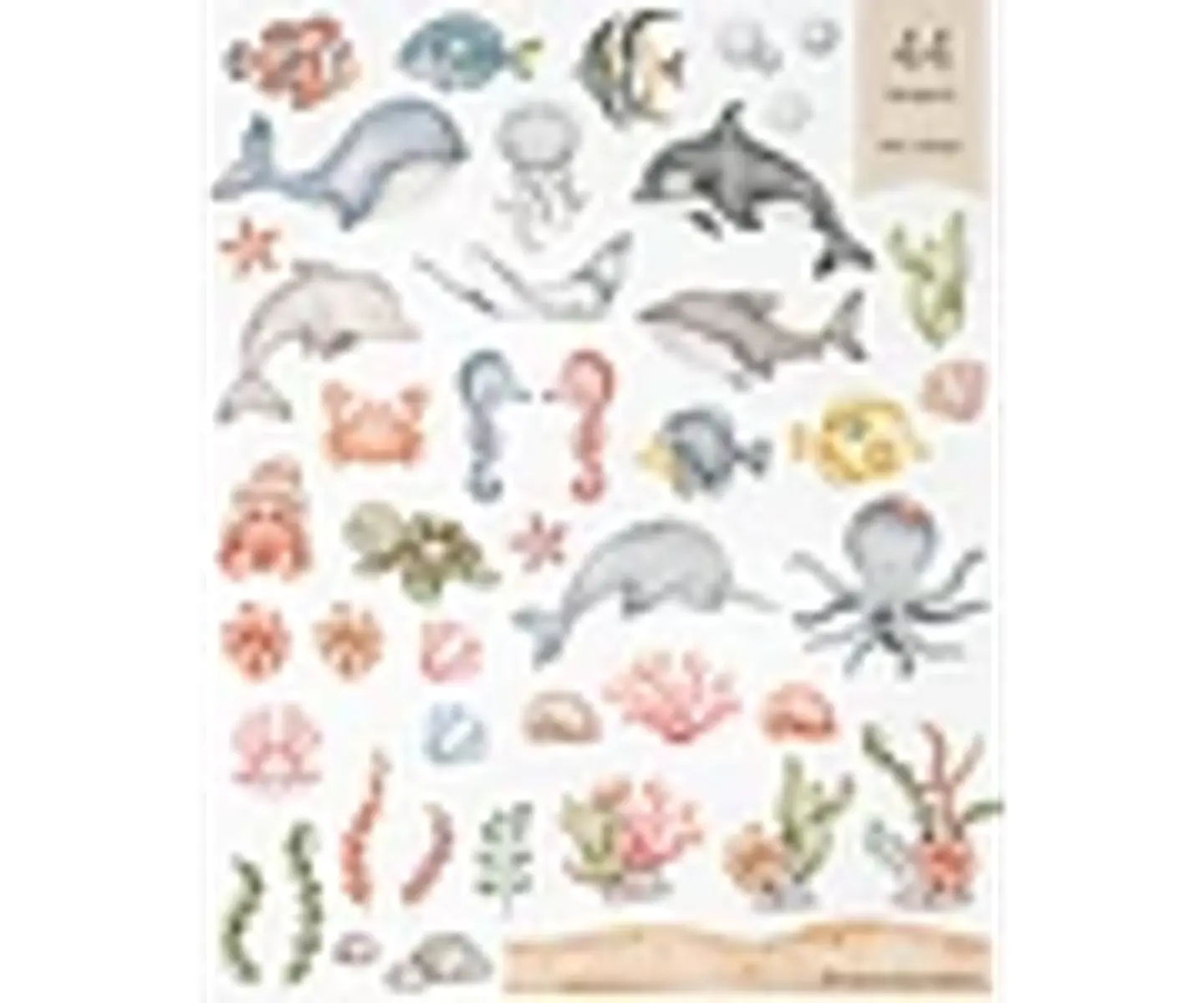 Kit Digital Fundo do Mar Aquarela - Ni Studio 2
