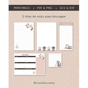 Arquivo Printables Amo Gatinhos - Ni Estudio