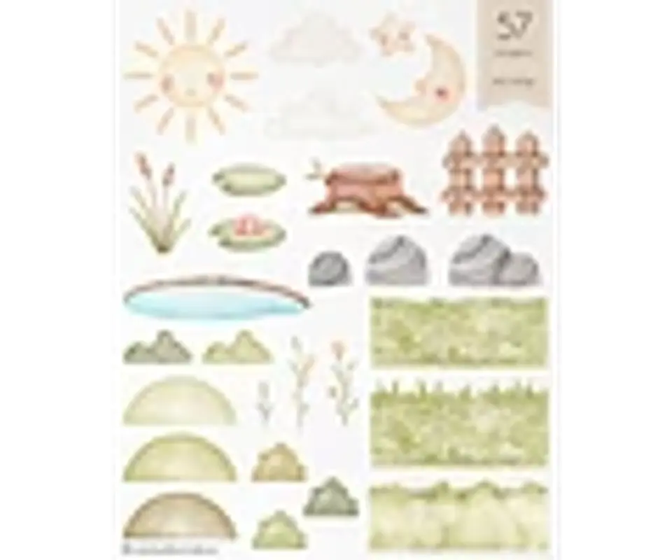 Kit Digital Papéis e Clipparts Cenário Floresta Aquarela - Ni Estudio 5
