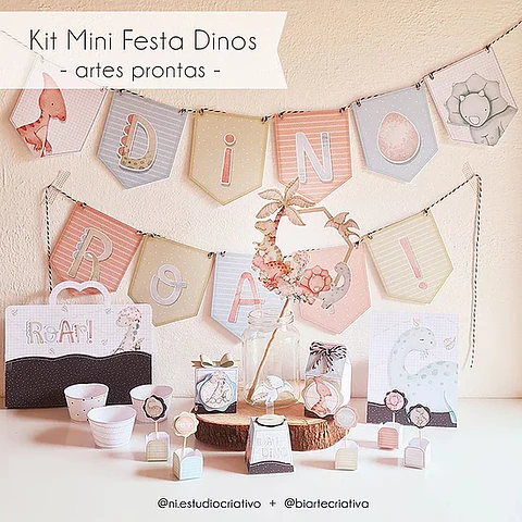 Kit Digital Mini Festa Dinossauro - Ni Estudio