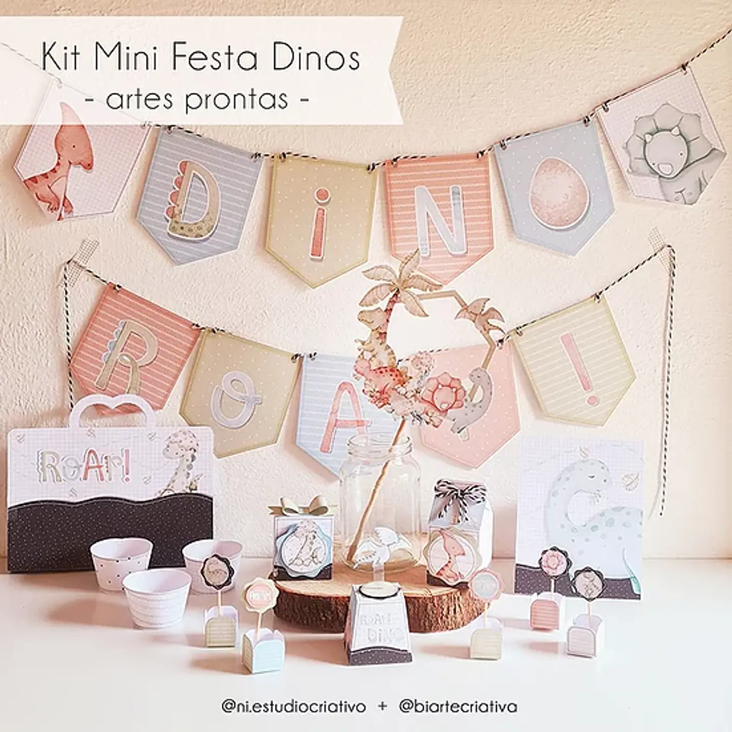 Kit Digital Mini Festa Dinossauro - Ni Estudio 1