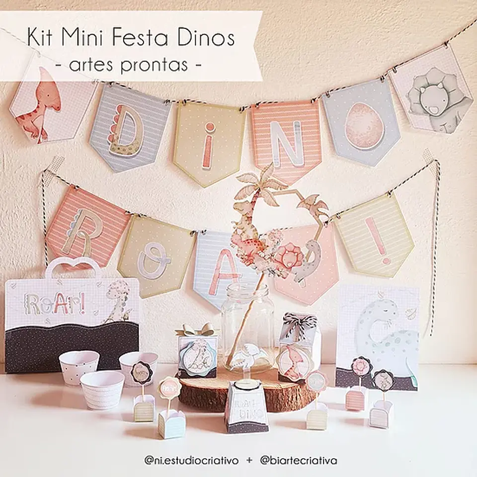 Kit Digital Mini Festa Dinossauro - Ni Estudio 1